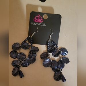 Paparazzi Midnight Petal Earrings